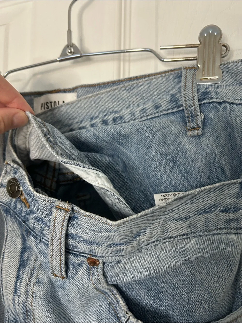 Pistola Bobbie Wide Leg Crossover Jeans - Picture 8 of 16